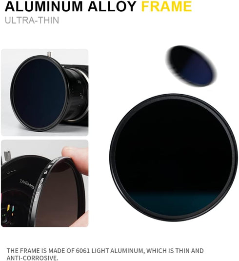 7artisans ND Filter Ultra Slim Multi-Coated HD Optical Glass Aluminum Alloy Frame ND8 ND64 ND1000 for 62mm Choice