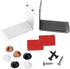 SourceTon 2 Packs Aluminum Headphone Stand Hanger and 6 Cable Clips, 2 Headset Holder Mount (Black/Silver)