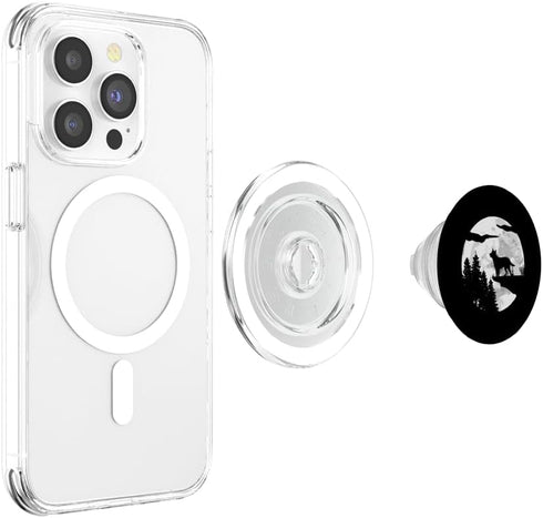 Australian Cattle Dog Moonlit Night PopSockets MagSafe PopGrip for iPhone