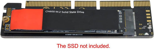 Cablecc NGFF M-Key NVME M.2 SSD to PCI-E Express 3.0 16x X4 Adapter Without Bracket, Black