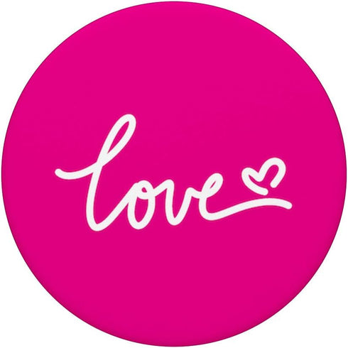 Pretty Cute Hot Pink Solid Heart Love Girly Design PopSockets PopGrip for Phones & Tablets