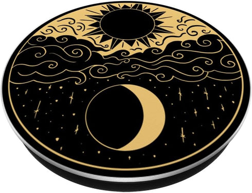 Wicca Astrology Pagan Mystical Celestial Bodies Sun Moon PopSockets Standard PopGrip