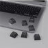 Blank Crystal Transparent Black Keycaps, 1U XDA Profile for MX Switches, Mechanical Keyboard Backlit (20pcs)