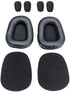 Cushion Replacement Kit for Blue Parrott B550-XT Bluetooth Headset, 2 Leather Cushions, 2 Foam Earpads