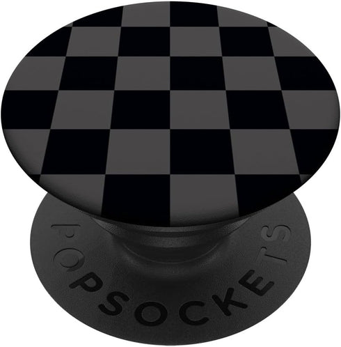 Checkered Black and Gray Checkerboard Pattern PopSockets Standard PopGrip
