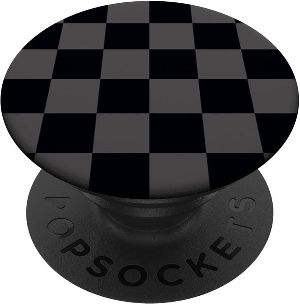 Checkered Black and Gray Checkerboard Pattern PopSockets Standard PopGrip