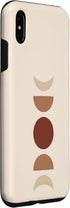 iPhone XS Max Phases of Moon Boho Case in Beige Rust Red Burnt Orange