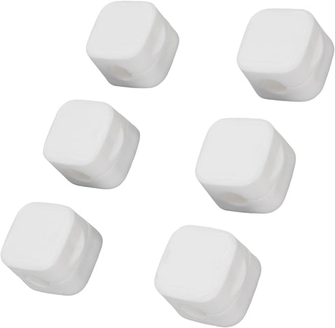 6pcs ZJchao Magnetic Cable Clips Cord Holder Desk Wire Management Keeper Home Office Car Nightstand (White)