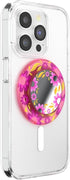 PopSockets Pink Relief Round Phone Grip Compatible with MagSafe, Adapter Ring Included, Wireless Charging Holder
