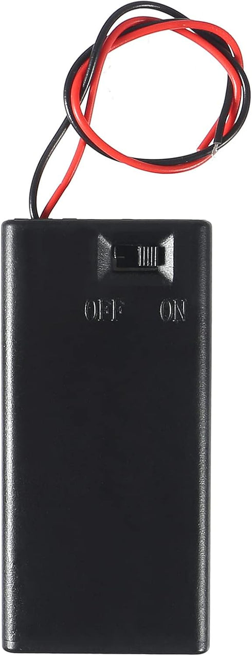 10Pcs 9V Battery Holder with Switch, 9 Volt Battery Case Connector Wire Spring Clip, DIY Plastic Cell Batteries