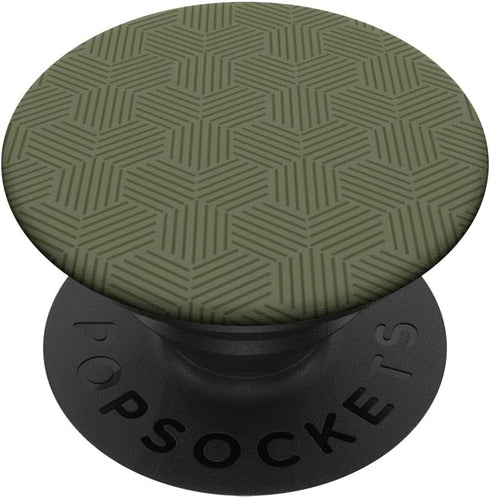 Abstract Geometric Olive Green Military Green Lines PopSockets Standard Grip