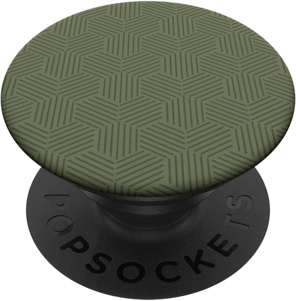 Abstract Geometric Olive Green Military Green Lines PopSockets Standard Grip