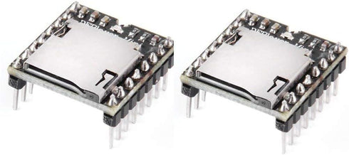 HiLetgo 2pcs mp3 Player Mini MP3 Player Audio Voice Module TF Card U