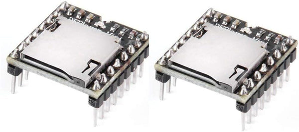 HiLetgo 2pcs mp3 Player Mini MP3 Player Audio Voice Module TF Card U