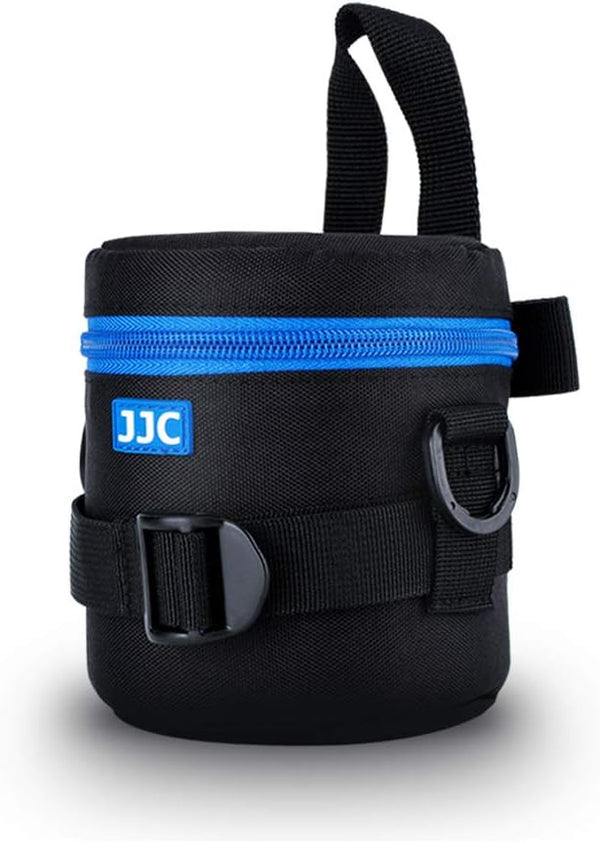JJC Camera Lens Pouch Case for Canon EF-S 18-55mm, Nikon AF-S 18-55mm, Fujifilm XF 16mm 23mm, Zipper Polyester Bag
