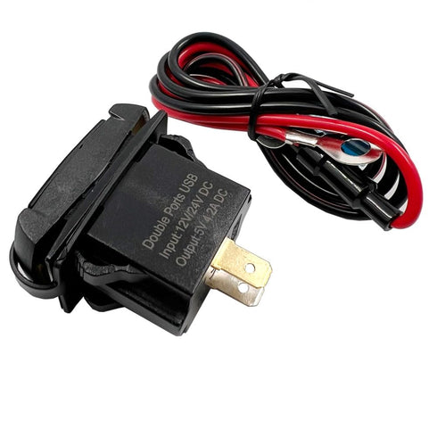 KIRO&SEEU 4.2A Dual USB Power Charger, Waterproof Quick Charge Socket for Cars, Boats, Trucks, RVs