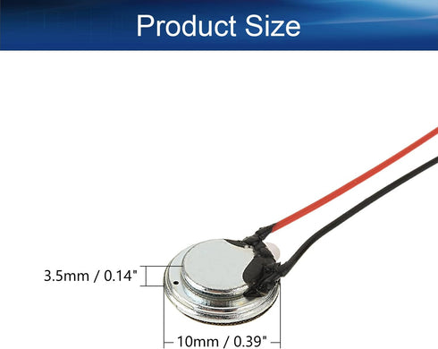 Heyiarbeit DIY Magnetic Speaker 8 Ohm 0.5W 10mm Round Shape Replacement Speaker Stereo Woofer Loudspeaker for DIY Audio Speakers Interphone 2pcs