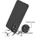 Samsung Galaxy A51 5G Phone Case with Tempered Glass Screen Protector, Credit Card Holder, Rugged Black Cover