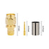 SMA Male Crimp Connector, Plug for RG8X, LMR240, KMR240, 4D-FB, CNT240, RG8 Mini Coax Cable, Pack of 10