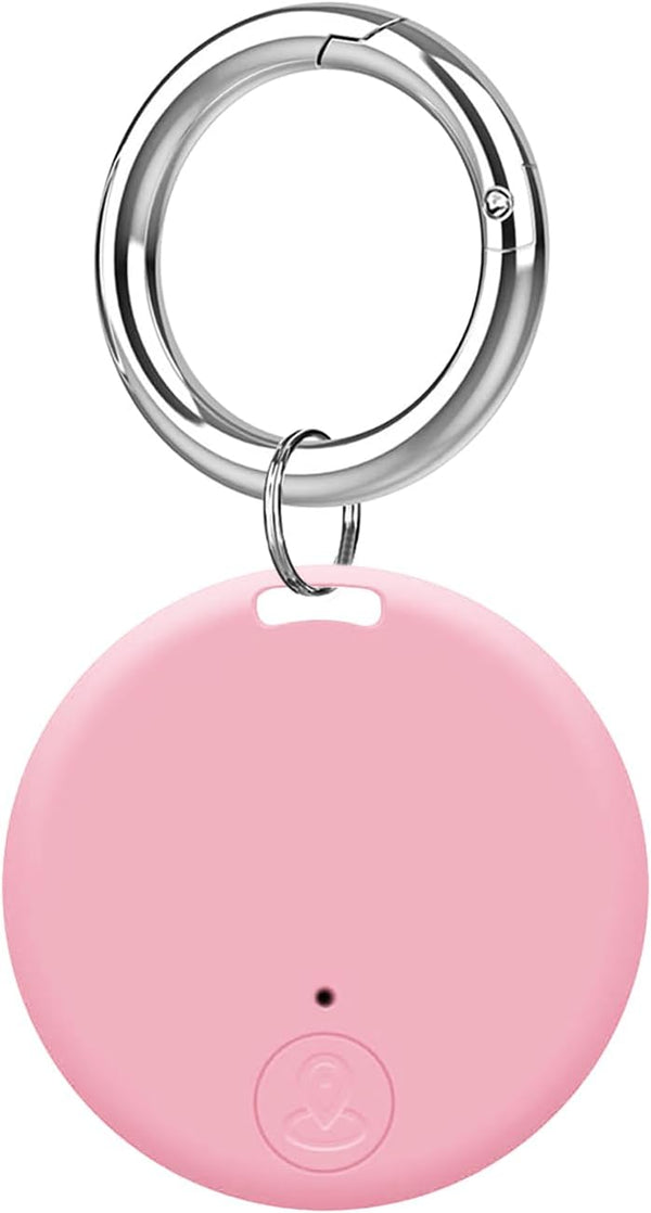 Mini GPS Tracker C, Key Item Finder Locator, Portable Anti-Lost Bluetooth Tag for Luggages, Kids, Pets (Pink)