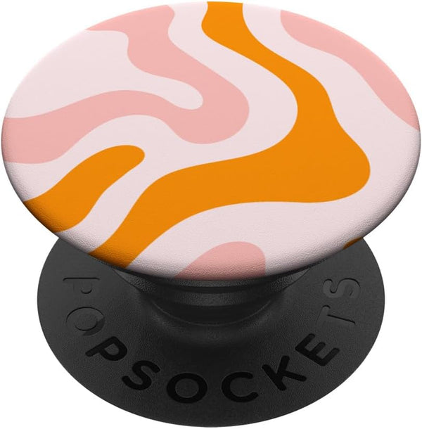 PopSockets Standard PopGrip, Abstract Pattern Design Pink Orange