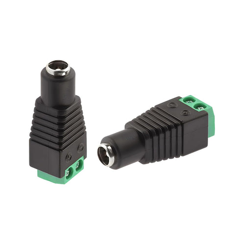 20Pcs Female 12V DC Power Connector, 5.5mm x 2.1mm Barrel Adapter for LED Light Strip CCTV Security Camera Monitoring