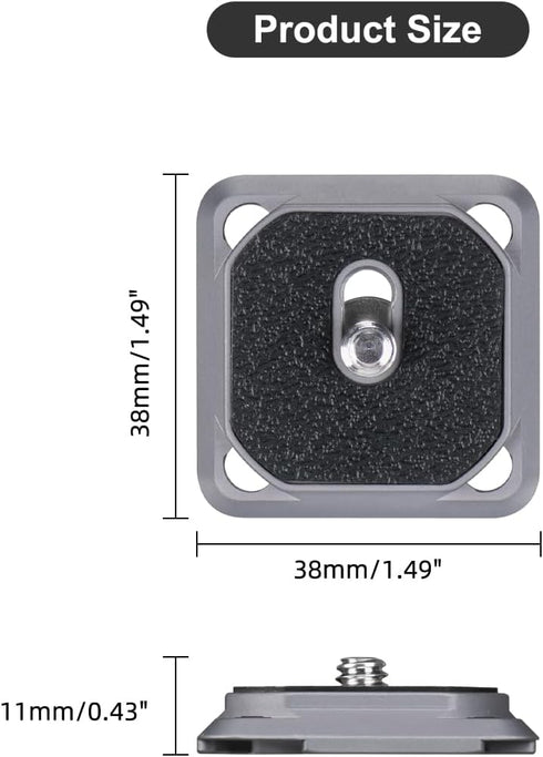 FANAUE CP-01 Camera Clip QR Mount Plate, Quick Release Plate Compatible with Arca Swiss/RRS Tripod Ball Head