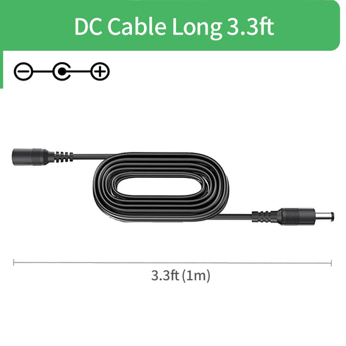 Security-01 3.3FT 1M 5.5mm 2.1mm,for DC Power Extension Cable x CCTV Camera IP WiFi Camera,DVR,LED Strip,DC Power