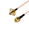 Coaxial Cable SMA Female Jack to SMA Male Plug Pigtail Cable, 4 Holes Flange Chassis Panel Mount RG316 (2 pcs)