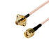 Coaxial Cable SMA Female Jack to SMA Male Plug Pigtail Cable, 4 Holes Flange Chassis Panel Mount RG316 (2 pcs)