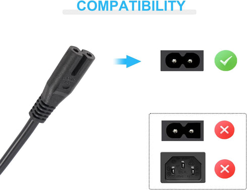 12FT Power Cord for ION Game Day Wireless Rechargeable Speaker System, Power Cable Replacement