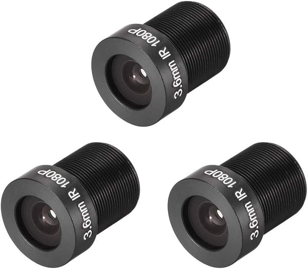 uxcell 3 Pcs CCTV Camera Lens 3.6mm Focal Length 1080P F2.0 Wide Angle for CCD Camera