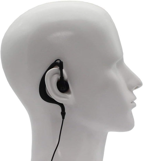 2Pcs G Shape Clip-Ear Walkie Talkie Headset Earpiece with Mic is compatible with Midland LXT118 GXT1000VP4 LXT500VP3 LXT600VP3 LXT380 2-pin