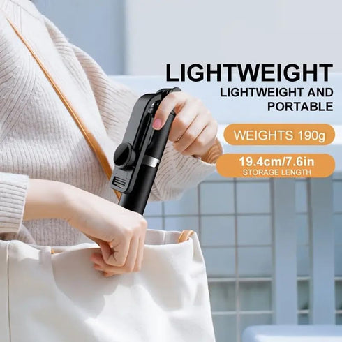 Generic 40 Inch 360 Selfie Stick Retractable Professional Floor Tripod for Live Streaming, with Wireless Remote
