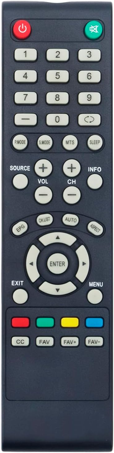 AIDITIYMI Remote Control Compatible with Proscan TV Models PLDED5068A-D, PLEDV3282A, PLED2243A-I, and More