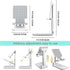 Cell Phone Stand for Desk, Anti-Slip Phone Holder Compatible with iPhone 15 14 13 12 Mini 11 Pro Xs Max XR X (White)