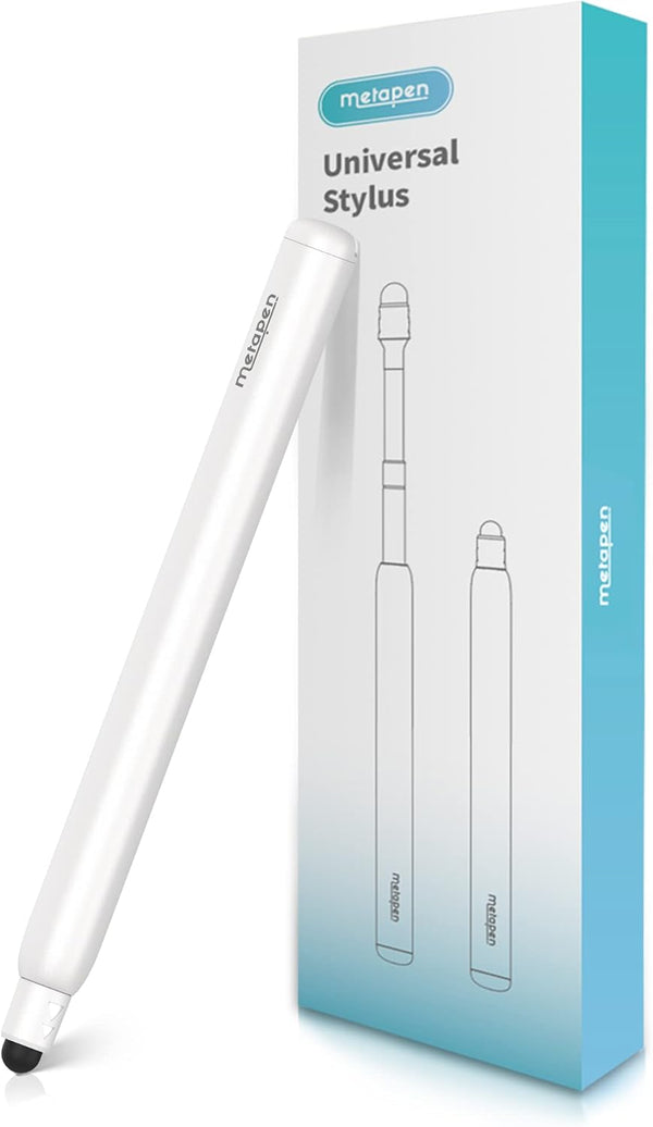 Metapen X1 Universal Stylus Pen for Touch Screens, 2-in-1 Retractable Pointer & Stylus, High Precision, Soft