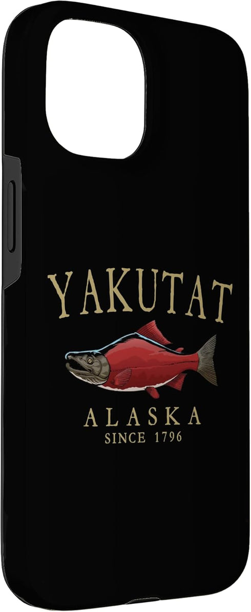 Yakutat Alaska Salmon Fishing Souvenir Ideas 1796 15 Yakutat Alaska Salmon Fishing Since Tan Letters Case for iPhone