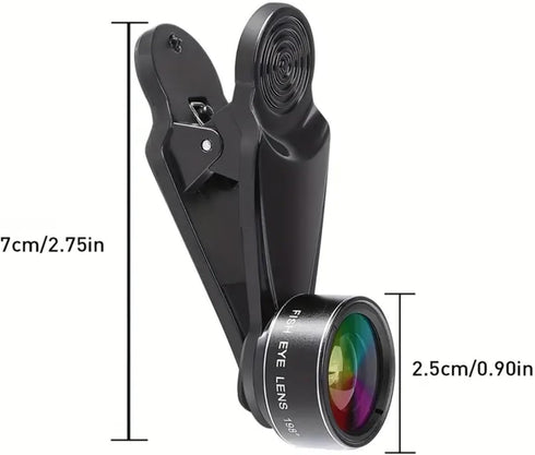 RayHenry 7 1, Phone Camera Lens Kit in Fish Eye + Wide Angle + Macro Camera Lenses, Cell Phone Len Attachments