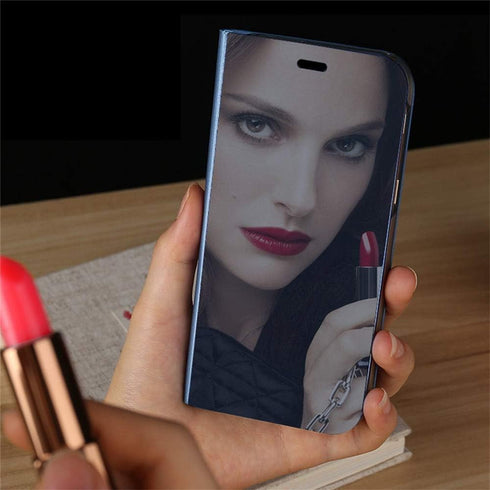Case for Galaxy Note 20 Ultra, Slim Mirror Design, Clear View Flip Bookstyle, Ultra Slim Protector Shell