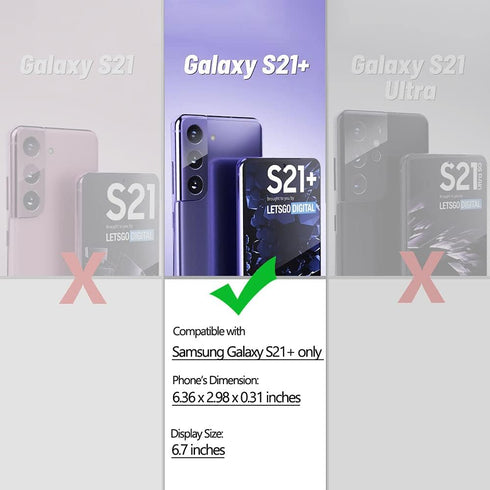 KIOMY Clear Case for Samsung Galaxy S21+ / S21 Plus 5G, Shockproof Bumper Protective Phone Cover, Hybrid Design Hard PC