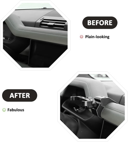 YIWANG Aluminum Alloy Dashboard Side Mobile Phone Holder Trim for Land Rover Defender 90 110 2020-2022 Accessories
