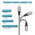 AGVEE 4ft MFi Certified Lightning to RCA Cable Adapter for iPhone 14 13 12 11 XS XR X 8 7 to Car, Home Stereo - Gray