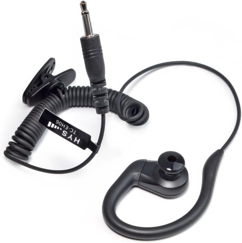 HYS Wired Earbuds Headphones with Secure Ear Hooks - 3.5mm Earpiece for Shoulder Speaker Microphones