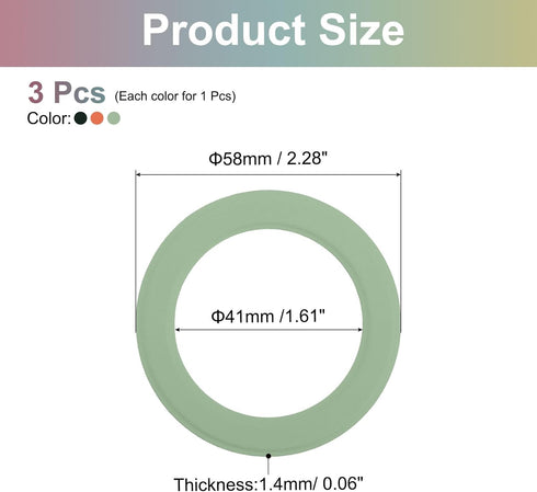 uxcell 3 Magnetic Sticker Ring, Pcs Universal Magnetic Adapter Ring Leather Magnet Wireless Charging Conversion Kit