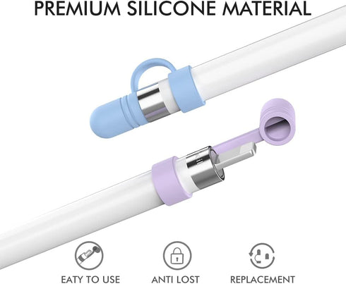 AHASTYLE 1st 3 Pack 1st Silicone Cap for Apple Pencil Generation Anti-Lost Apple Pencil Cap Cover Accessories