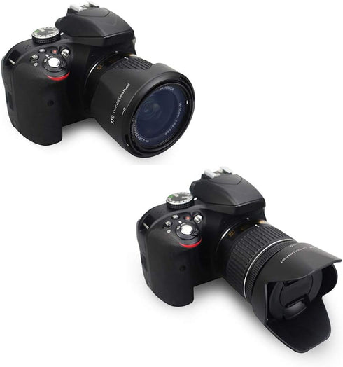JJC Lens Shade for Nikon AF-P DX NIKKOR 18-55mm f/3.5-5.6G VR Lens, No Vignetting Reverse Attaching