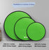 Sesdos 29.5in Portable Green Screen Chair Double Sided Foldable Greenscreen Backdrop, Chroma Key for Streaming Games