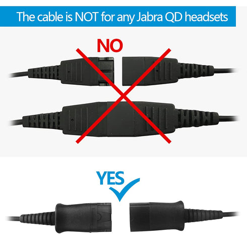 VT QD to USB Adapter Cable, Compatible with Plantronic-Poly QD Headset, Volume Control and Mute Microphone