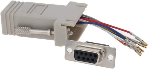 Fielect 5Pcs DB9 to RJ45 Modular Adapter, DB9 Female to RJ45 Female Ethernet Adapter Kit